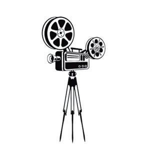 Vintage filmprojector svg, projector svg, film svg, filmkamer svg, haspel svg, film svg, film haspel svg, filmvector in SVG, DXF en EPS