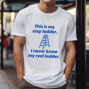 Trapladder svg, trapladder png, opstapladder svg, opstapladder png, never never wist my real ladder svg, t-shirt svg, grappig t-shirt png SVG