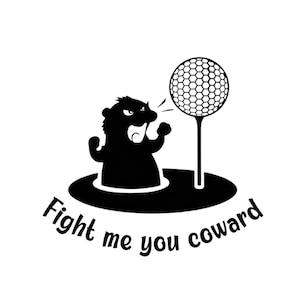 Gopher-svg, schattige gopher-svg, fight me you lafaard svg, golf svg, golfen svg, golfbal-svg, grappige gopher, prairiehond SVG en png