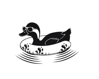 Duck Float SVG: Summer Lake Life Cut-bestand (digitale download)