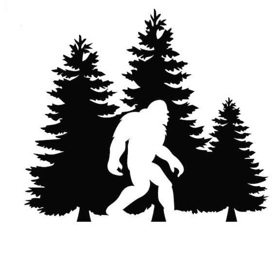Bigfoot Sasquatch Big Foot Forest Trees Vector File in SVG Etsy