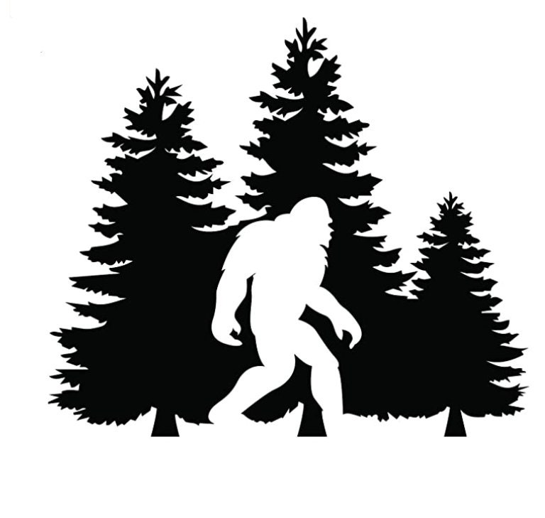 Bigfoot Sasquatch Big Foot Forest Trees Vector File in SVG Etsy