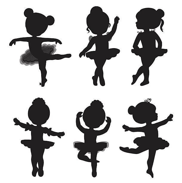 Tiny Ballerinas Little Girl Dancers Vector File in SVG DXF Etsy