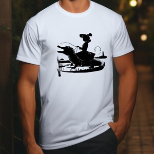 Kvinna som rider på alligator SVG: Rolig krokodil Clipart (digital nedladdning) bild 9