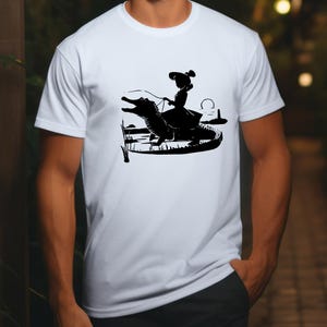 Kvinna som rider på alligator SVG: Rolig krokodil Clipart (digital nedladdning) bild 7