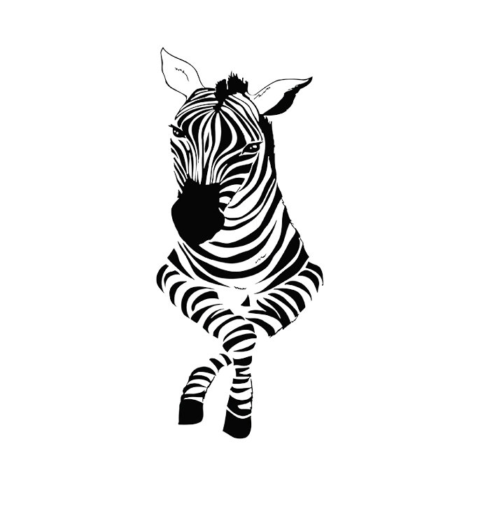絵画 Zebrappy Striped Zebra Puzzle - Lubiwood