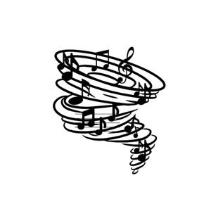 Musical Tornado SVG: Music Notes Design (Digital Download)