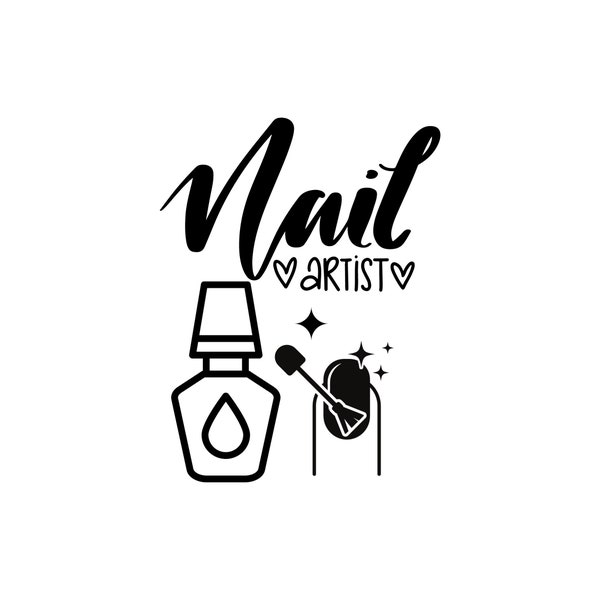 Nail artist svg, manicurist svg, manicure svg, fingernails svg, fingernail polish svg, nail polish svg, nail painting SVG DXF PNG