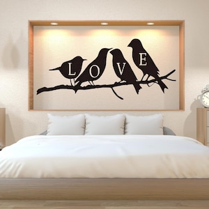 Lovebirds on Branch SVG: Bird Decal, Porch Decor (Digital Download)