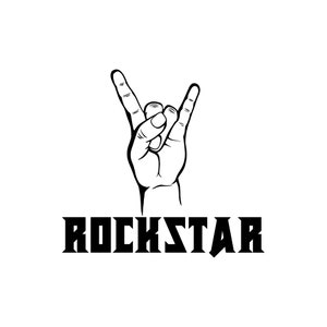 Rockstar svg, muziek svg, rockmuziek svg, rockmuziek teken svg, rockstar sign svg, rockband svg, rockstar clipart, rockstar gesneden bestand SVG PNG