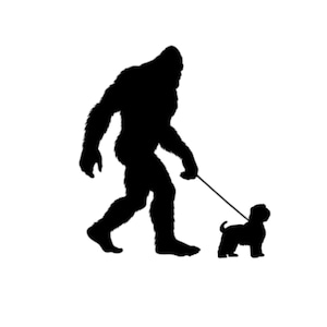 Svg bigfoot, png bigfoot, sasquatch svg, png sasquatch, bigfoot avec un chien svg, png Shih Tzu, svg Shih Tzu, Shih Tzu PNG SVG DXF