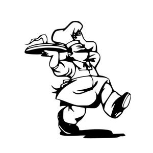 Chef francês svg, chef svg, bandeja de servir svg, cozinheiro svg, chef clipart, arquivo de corte do chef, cozinha svg, cozinhar svg, chef SVG, DXF e EPS