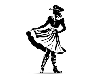 Cowgirl Western SVG: Arquivo de corte do sudoeste (download digital)
