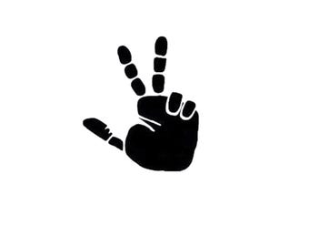 Steering wheel wave svg, wave svg, vehicle wave svg, passing vehicle wave svg, hand wave svg, two finger wave vector file in SVG, DXF, PNG