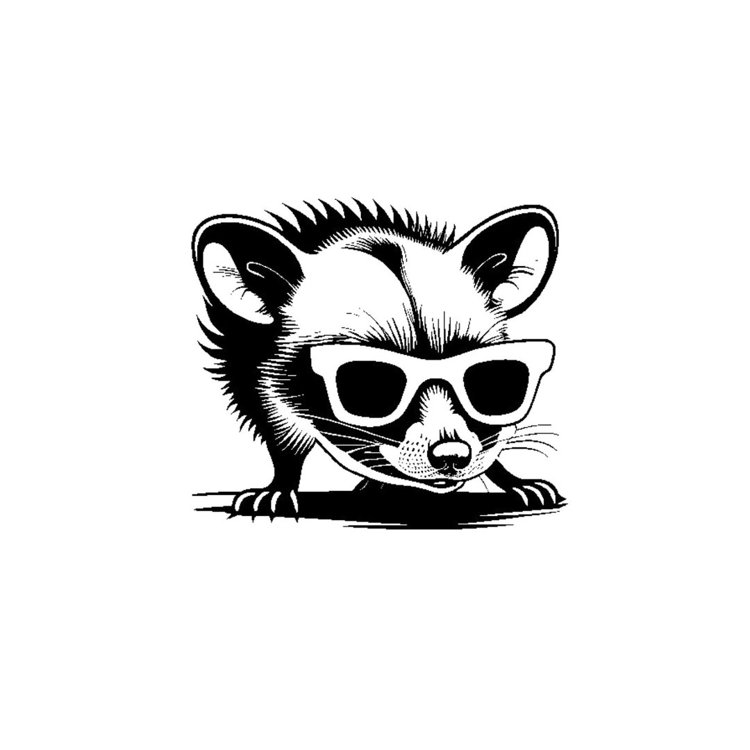 Opossum Svg, Cool Opossum Svg, Play Dead Svg, Fake Death Svg, Opossum