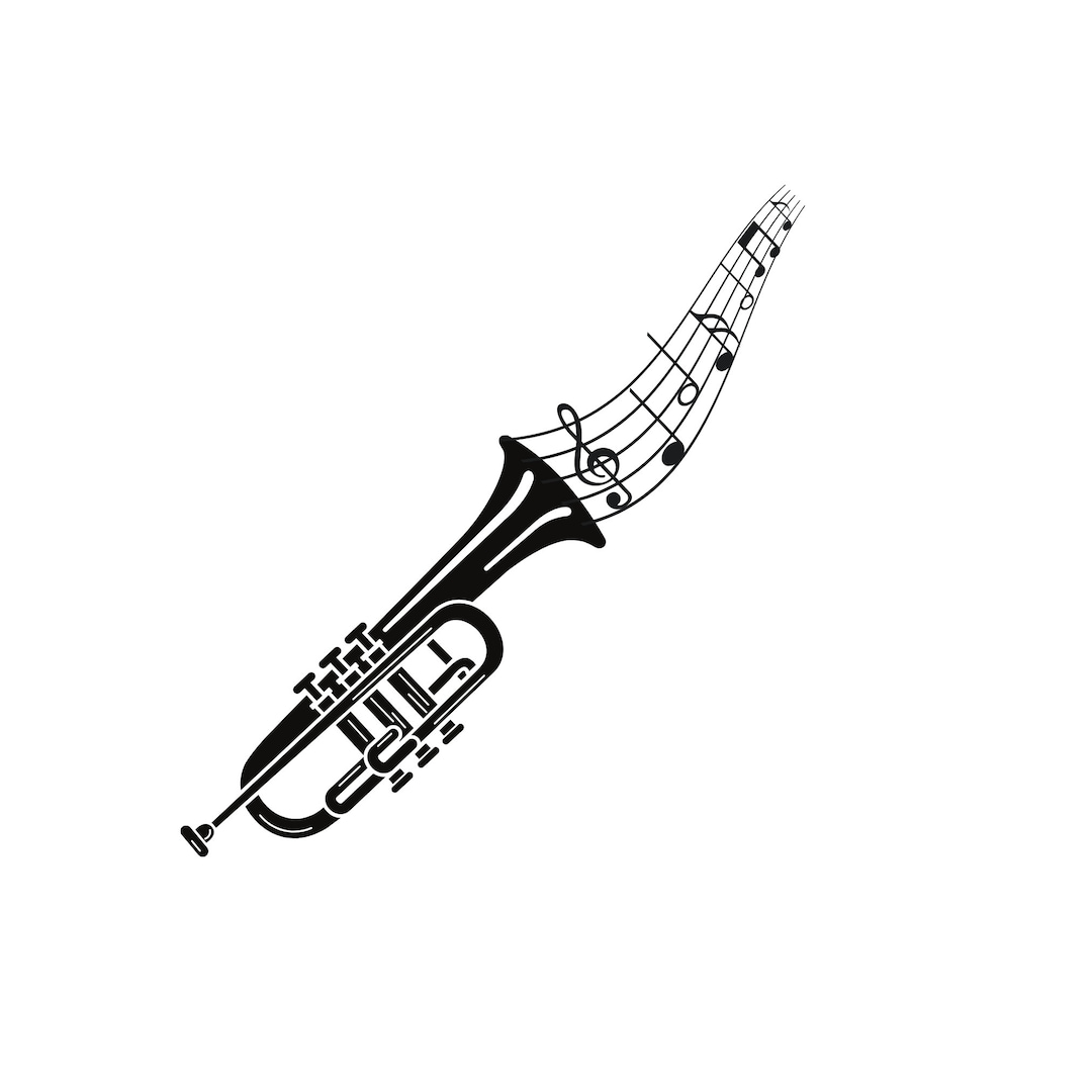 Trumpet Music SVG Clipart: Instrument Vector (digital Download) - Etsy