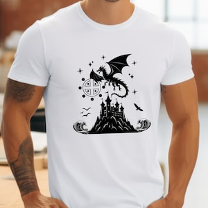Dragon Castle SVG: Medieval Fantasy Design (Digital Download)