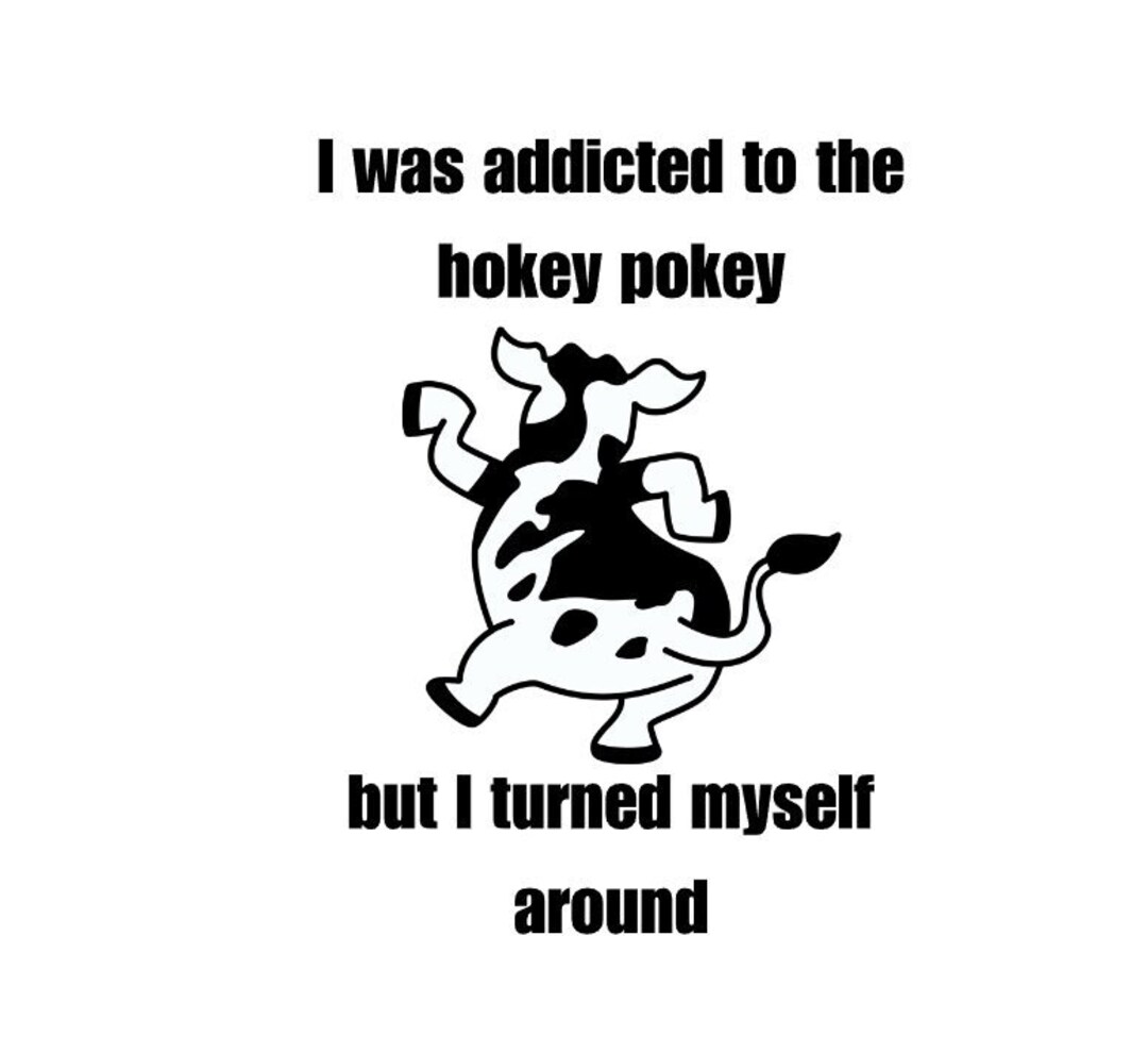 Hokey Pokey Svg, Turned Myself Around Svg, Cow Svg, Vector File. Not a