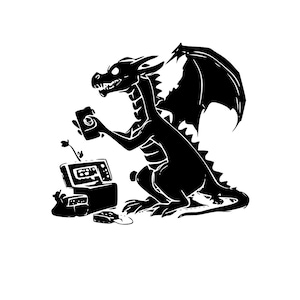 Drago in formato SVG, videogioco in formato SVG, drago gioco in formato SVG, gioco in formato SVG, gioco in formato SVG, giocatore drago in formato SVG, sala giochi in formato SVG, file vettoriale in SVG e PNG