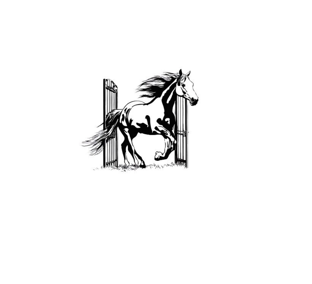Horse Svg, Horse Galloping Svg, Gate Open Svg, Farm Svg, Running Horse