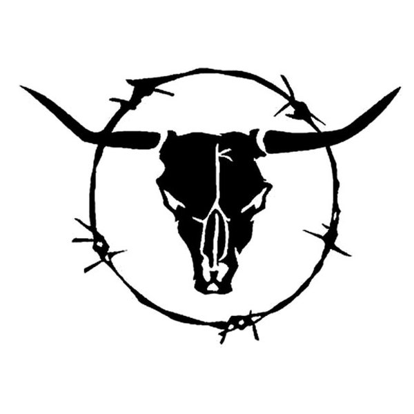 barbed wire cow skull Western svg, cow skull svg, barbed wire svg, country svg, bull skull vector file in SVG, DXF and PNG formats