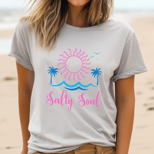 Salty soul svg, salty svg, salty soul png, sunshine svg, t-shirt svg, summer svg, ocean svg, ocean png, beach svg, beach PNG and SVG