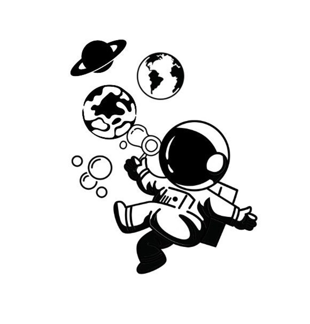 Astronaut Svg, Blowing Planet Svg, Planet Bubbles Svg, Space Svg ...