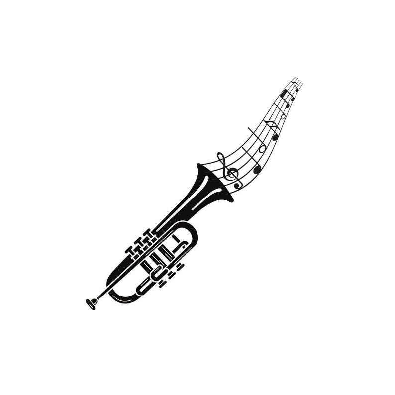 Trumpet Music SVG Clipart: Instrument Vector (digital Download) - Etsy