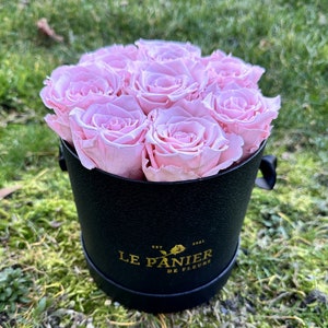 Birthday Round Flowers Box | Personalized Flowers Box | Forever Rose, Eternity Rose ,preserved Rose, Rose Box, Gift For her,Birthday Gift