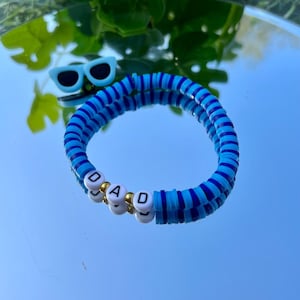 Dad Bracelet | Fathers Day Bracelet | Heishi Bracelet | Clay Beads Bracelet