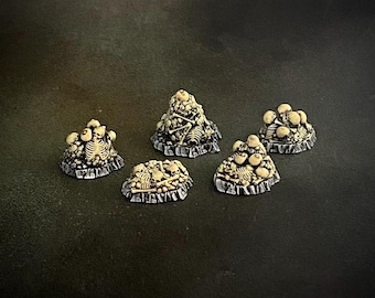 Hand Painted Bone Pile Scatter Terrain - DnD Tabletop RPG