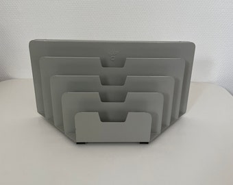 Industrial Design Gray Metal Letter Holder 1960s