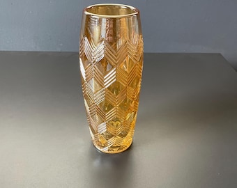 Vaso in stile Art Déco in vetro dorato