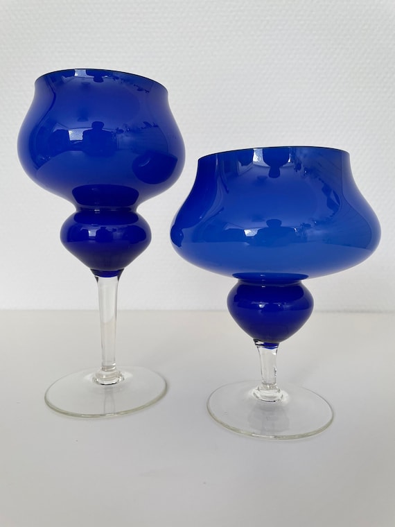 ムラーノ ブルー ケース入りガラス花瓶 60 年代 - Etsy 日本