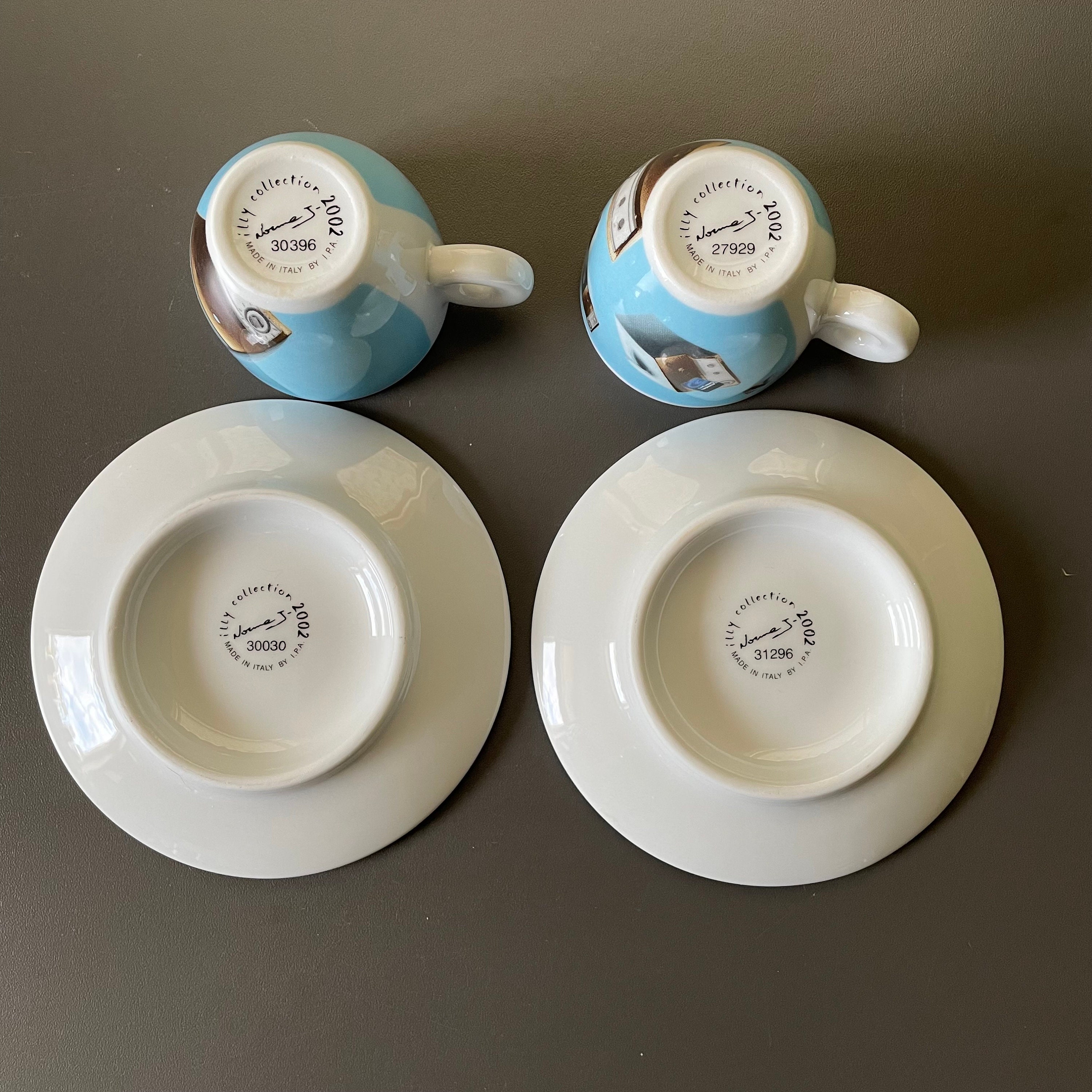 Illy Collection 2002 Espresso Cups and Saucers Norma Jeane Etsy