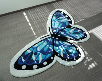 Big Butterfly Rug | Custom Made Fluffy Soft Carpet