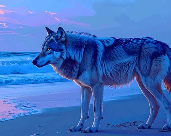 45 JPG Realistic Wolf Images DIGITAL DOWNLOADS | Nature | Wildlife | Wolves | Beautiful Colors | Wall Art | Watercolor Art