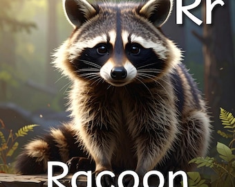 Alphabet Karten Tiere | Lernbare Alphabet-Karteikarten | Illustration ABC Karten, Spielzimmer Dekor, Homeschool, Back to School | ABC Englisch