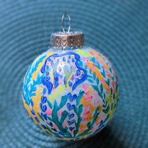 Hand-Painted Coral Ornament