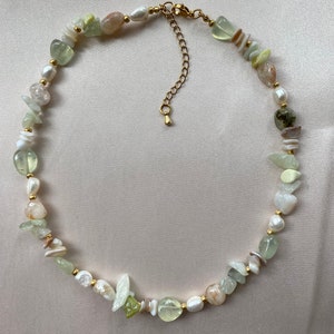 Collar Chloé | Gemas | Piedras naturales | Perlas de agua dulce | Regalo | Piedra semipreciosa