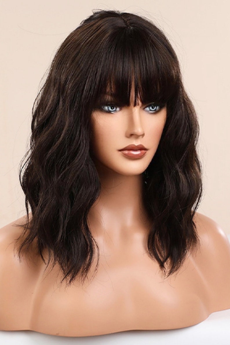 Natural Looking Synthetic Full Machine Bobo Wigs 12'' main image 0
