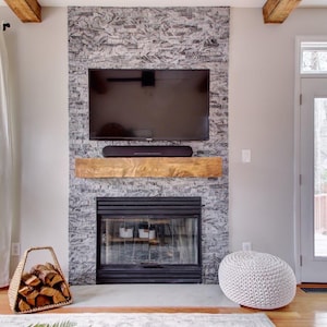Matte Finish Wood Fireplace Mantle | Custom Fireplace Mantle | Made To Order Fireplace Mantle