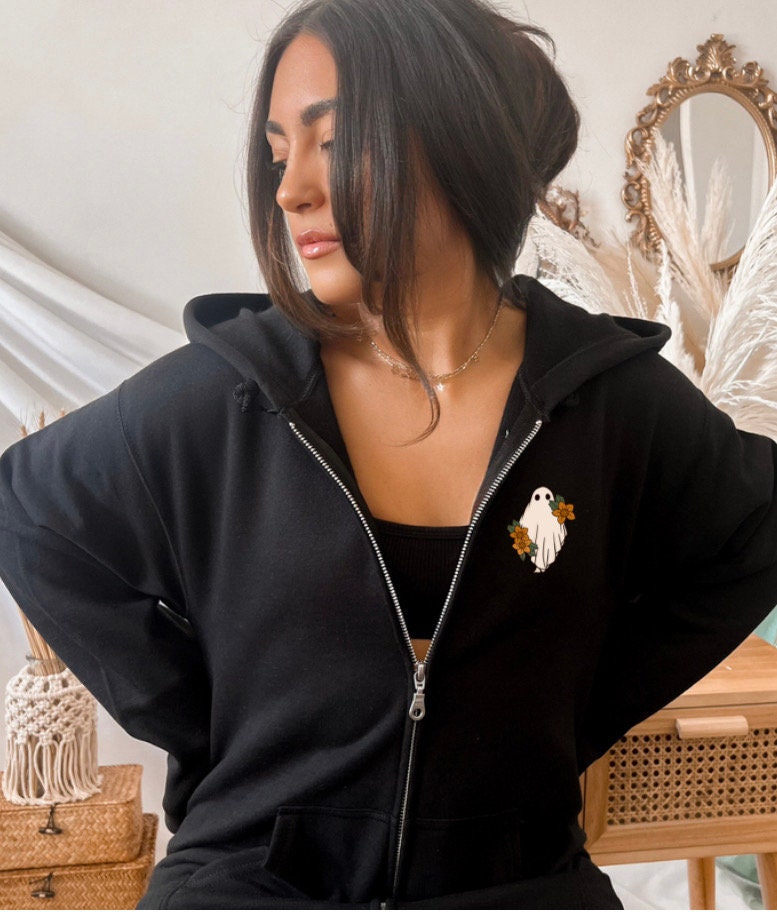 G-g-ghosts Unisex Zip Hoodie (AOP)