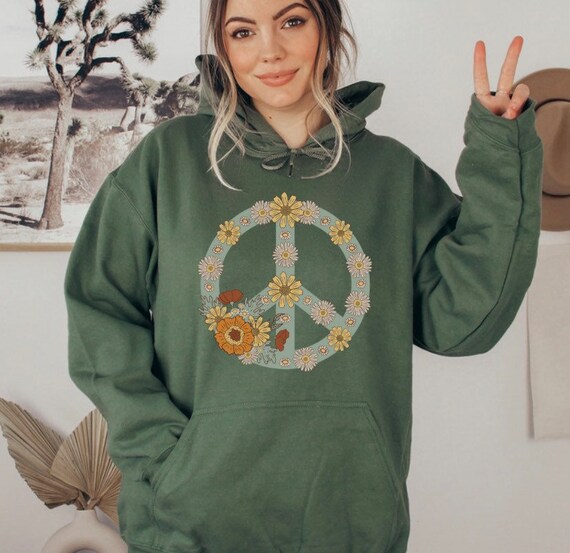 Floral Peace Sign Hoodie, Peace Sign Hoodies, Floral Hoodie, Vintage Retro Peace Sign Hoodie, Peace Hoodie, Positivity Hoodie - Etsy Floral Peace Sign Hoodie, Peace Sign Hoodies, Floral Hoodie, Vintage Retro Peace Sign Hoodie, Peace Hoodie, Positivity Hoodie - Etsy
