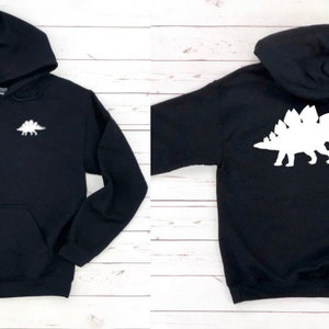 Stegosaurus Dinosaur Hoodie Sweatshirt, Dino Sweatshirts, Dino Hoodies, Cute Dinosaur Hoodies, Stegosaurus Sweatshirt, Dinosaur Hoodie