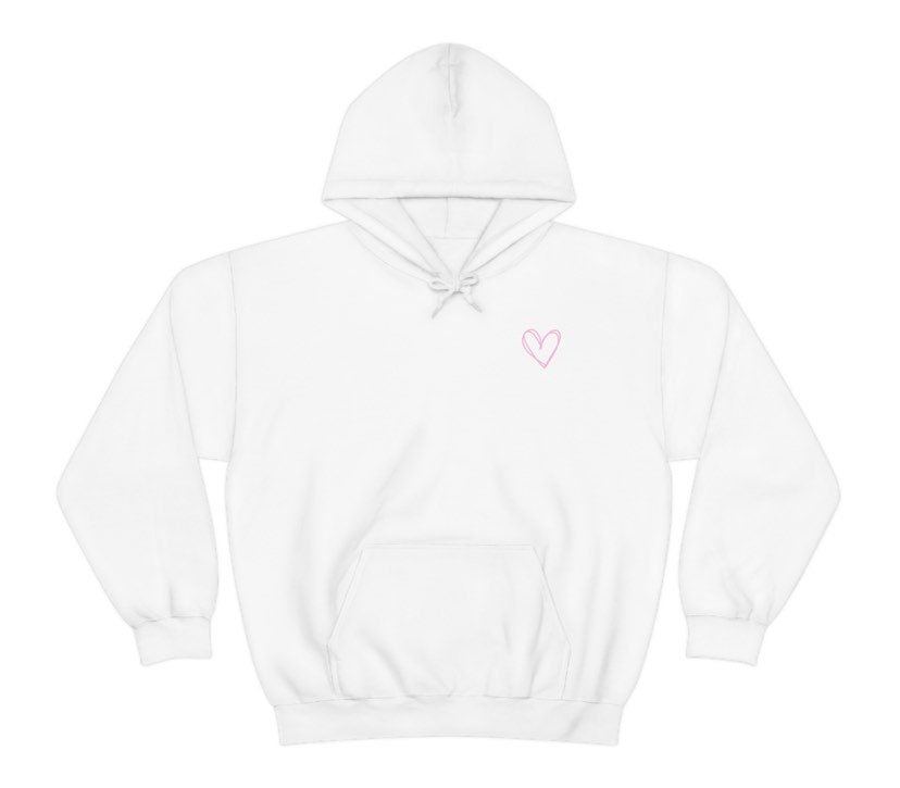 Pink hoodie with heart Clearance