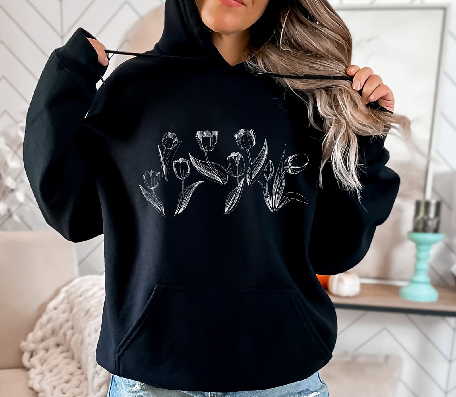 Floral Hoodie Tunic main image 0