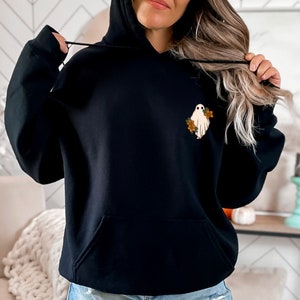 Sunflower Ghost Hoodie, Cute Ghost Hoodies, Fall Hoodies, Floral Hoodie Sweatshirt, Halloween Sweatshirt, Cute Ghost Sweatshirts