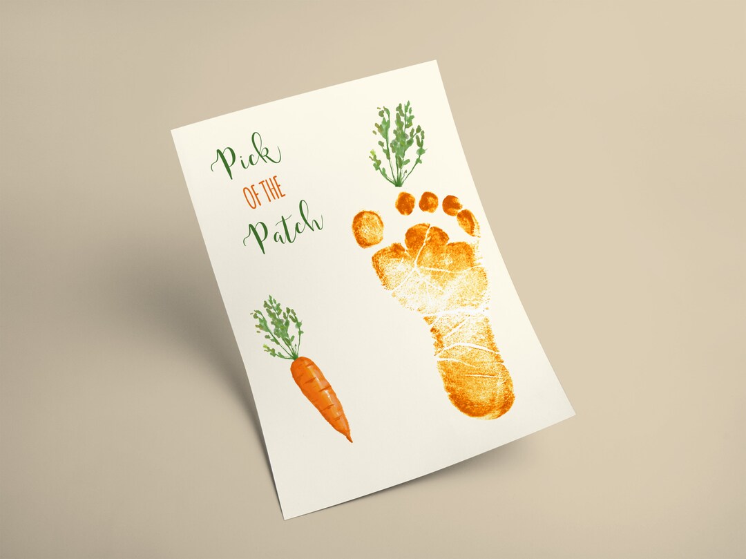 Pick of the Patch Printable Carrot Patch Footprint Craft Etsy