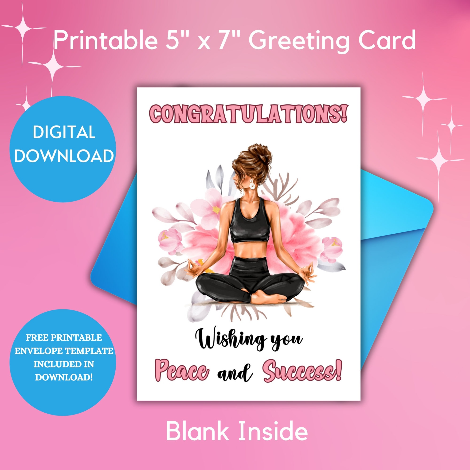 Congratulations Wishing You Peace and Success Printable 5x7 Card, Blank Inside, Free Printable Envelope Template, Digital Download - Etsy congratulations-wishing-you-peace-and-success-printable-5x7-card-blank-inside-free-printable-envelope-template-digital-download-etsy